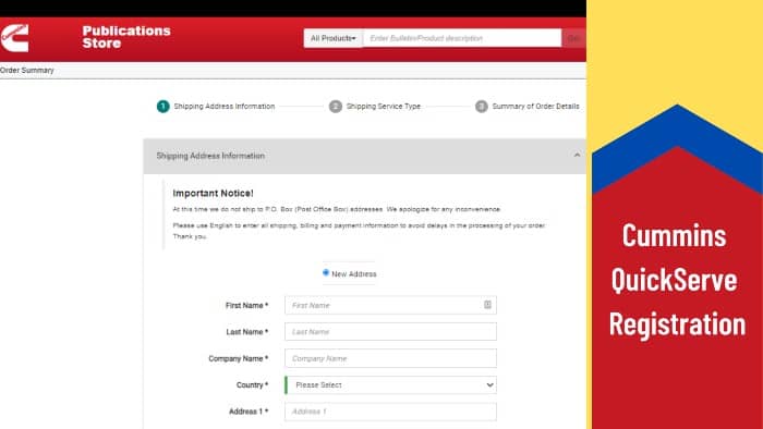 Cummins-QuickServe-Registration